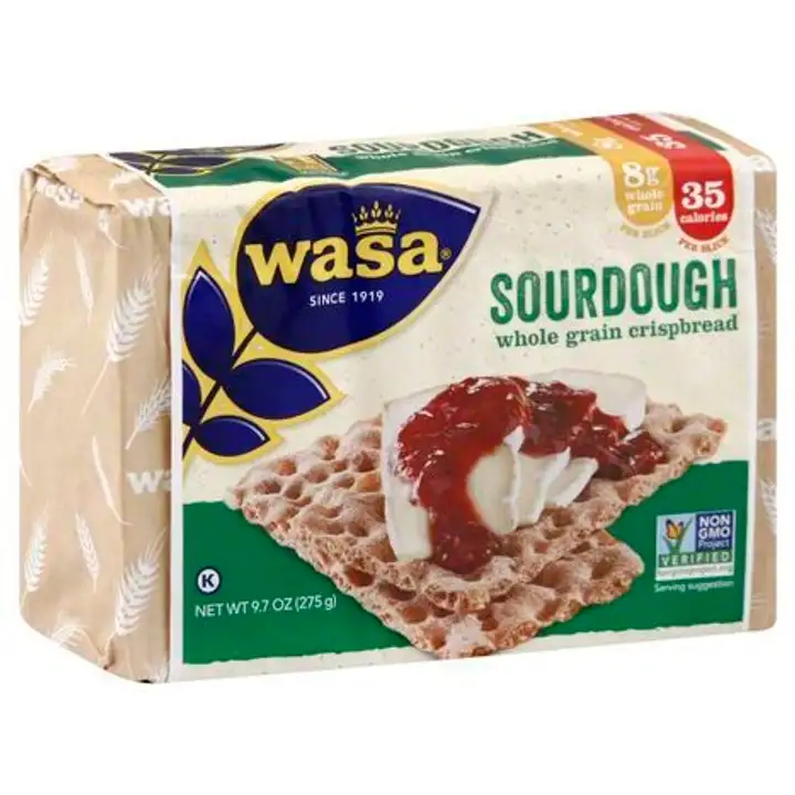 Order Wasa Crispbread, Whole Grain, Sourdough - 9.7 Ounces food online from Whole Foods Co-Op Denfeld store, Duluth on bringmethat.com