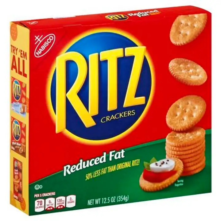 Order Ritz Crackers, Reduced Fat - 12.5 Ounces food online from Novato Harvest Market store, Novato on bringmethat.com