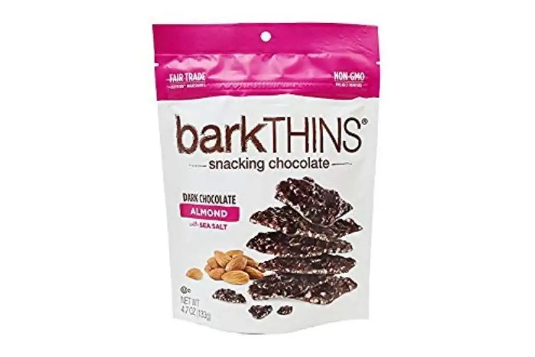 Order BarkThins Snacking Chocolate, Dark Chocolate, Almond with Sea Salt - 4.7 Ounces food online from Holiday farms store, Roslyn Heights on bringmethat.com