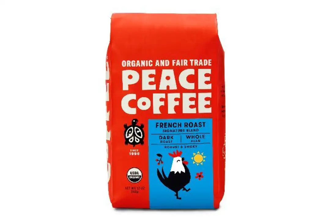 Order Peace Coffee French Roast, Organic & Fair Trade, Whole Bean - 12 Ounces food online from Whole Foods Co-Op Denfeld store, Duluth on bringmethat.com
