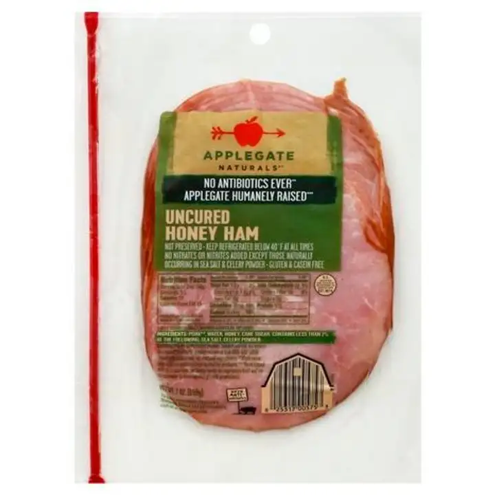 Order Applegate Naturals Ham, Honey, Uncured - 7 Ounces food online from Holiday farms store, Roslyn Heights on bringmethat.com