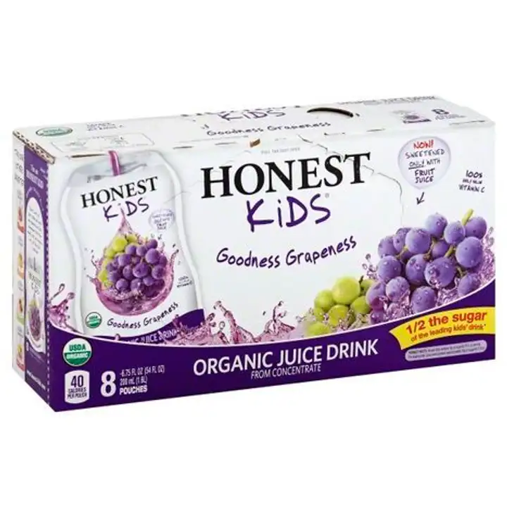 Order Honest Juice Drink, Organic, Goodness Grape - 8 Count food online from Holiday farms store, Roslyn Heights on bringmethat.com