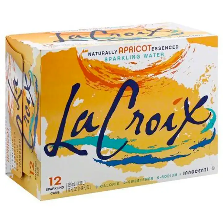 Order LaCroix Sparkling Water, Naturally Apricot Essenced - 12 Each food online from Whole Foods Co-Op Denfeld store, Duluth on bringmethat.com