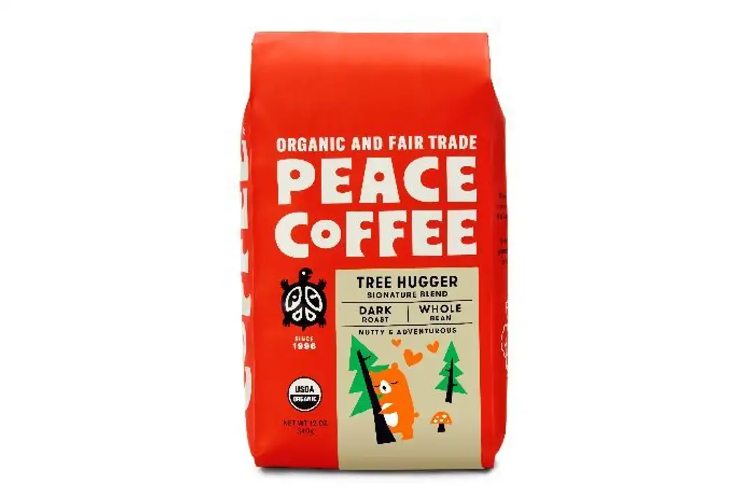 Order Peace Coffee Tree Hugger, Dark Roast, Organic and Fair Trade, Whole Bean  - 12 Ounces food online from Whole Foods Co-Op Denfeld store, Duluth on bringmethat.com