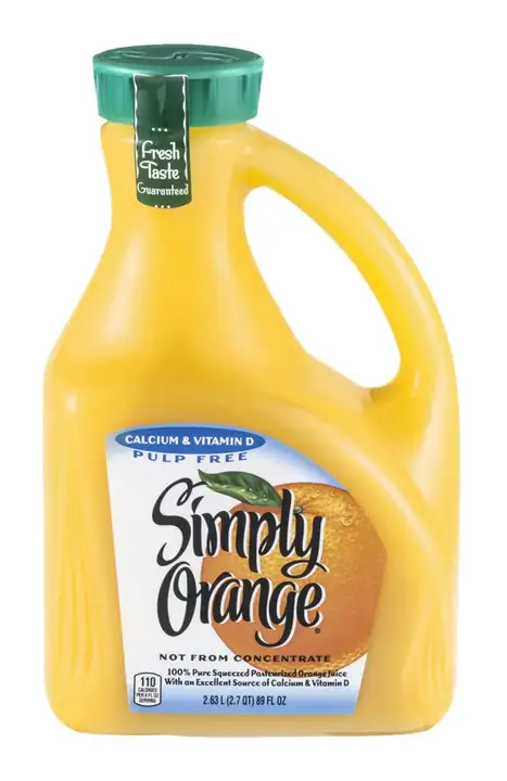 Order Simply Orange Orange Juice, Calcium & Vitamin D, Pulp Free - 89 Ounces food online from Novato Harvest Market store, Novato on bringmethat.com