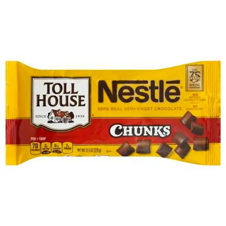 Order Toll House Semi-Sweet Chocolate, 100% Real, Chunks - 11.5 Ounces food online from Novato Harvest Market store, Novato on bringmethat.com