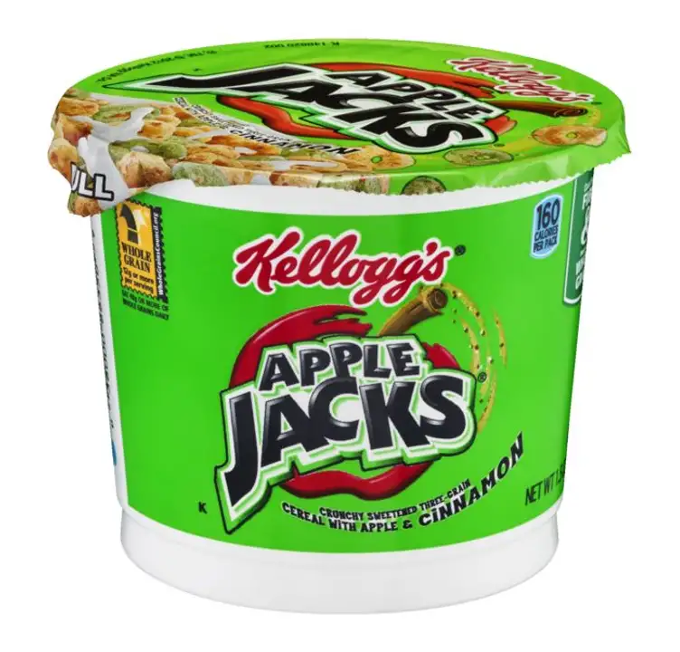 Order Apple Jacks Cereal, Sweetened, with Apple & Cinnamon - 1.5 Ounces food online from Holiday farms store, Roslyn Heights on bringmethat.com