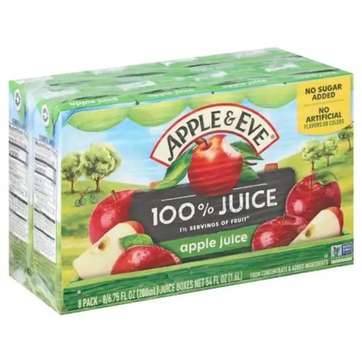 Order Apple & Eve 100% Juice, Apple, Boxes, 8 Pack - 54 Ounces food online from Holiday farms store, Roslyn Heights on bringmethat.com