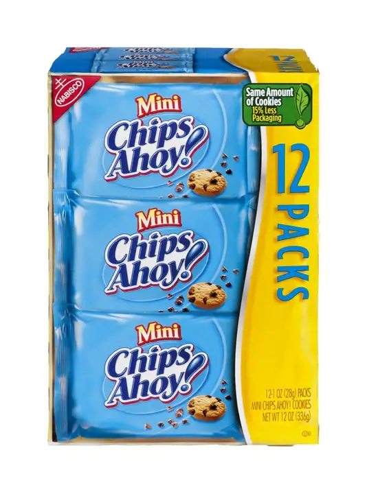 Order Chips Ahoy Cookies, Mini - 12 Each food online from Holiday farms store, Roslyn Heights on bringmethat.com