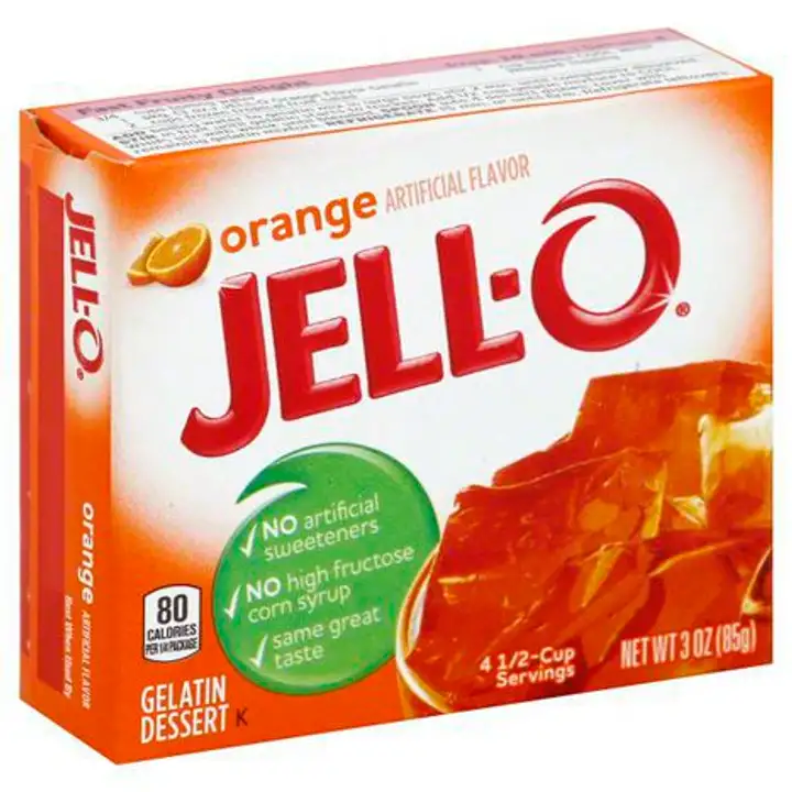 Order Jell O Gelatin Dessert, Orange - 3 Ounces food online from Holiday farms store, Roslyn Heights on bringmethat.com