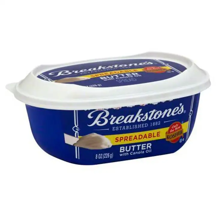 Order Breakstones Butter, Spreadable, with Canola Oil - 8 Ounces food online from Holiday farms store, Roslyn Heights on bringmethat.com