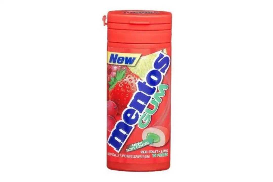 Order Mentos Gum, Sugarfree, Red Fruit, Lime - 15 Count food online from Holiday farms store, Roslyn Heights on bringmethat.com