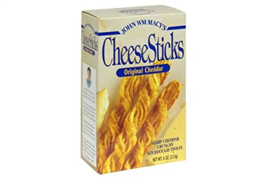 Order John Wm Macys CheeseSticks, Original Cheddar - 4 Ounces food online from Holiday farms store, Roslyn Heights on bringmethat.com