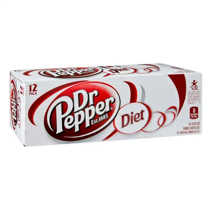 Order Dr Pepper Soda, Diet - 12 Fluid Ounces (Pack of 12) food online from Holiday farms store, Roslyn Heights on bringmethat.com