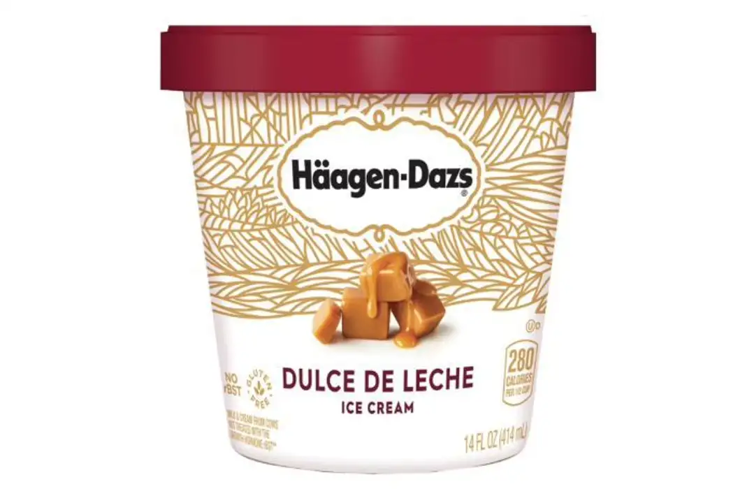 Order Haagen Dazs Ice Cream, Dulce de Leche Caramel - 4 Ounces food online from Novato Harvest Market store, Novato on bringmethat.com
