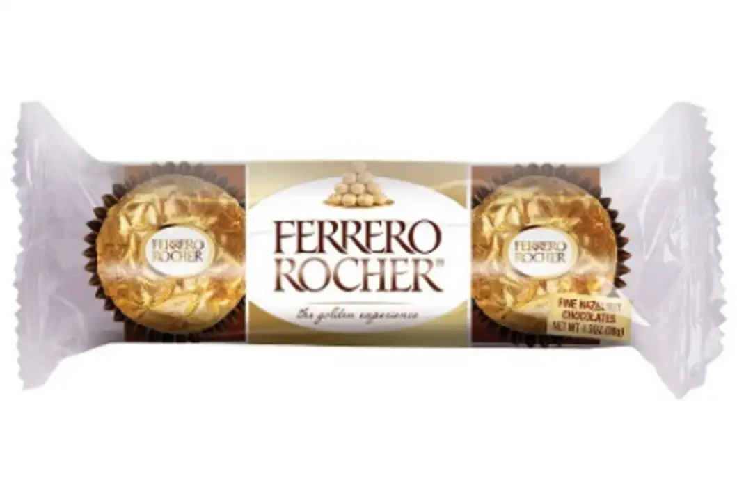 Order Ferrero Rocher Chocolates, Fine Hazelnut - 1.3 Ounces food online from Novato Harvest Market store, Novato on bringmethat.com