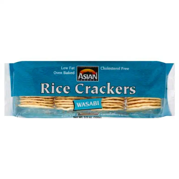 Order Asian Gourmet Rice Crackers, Wasabi - 3.5 Ounces food online from Holiday farms store, Roslyn Heights on bringmethat.com