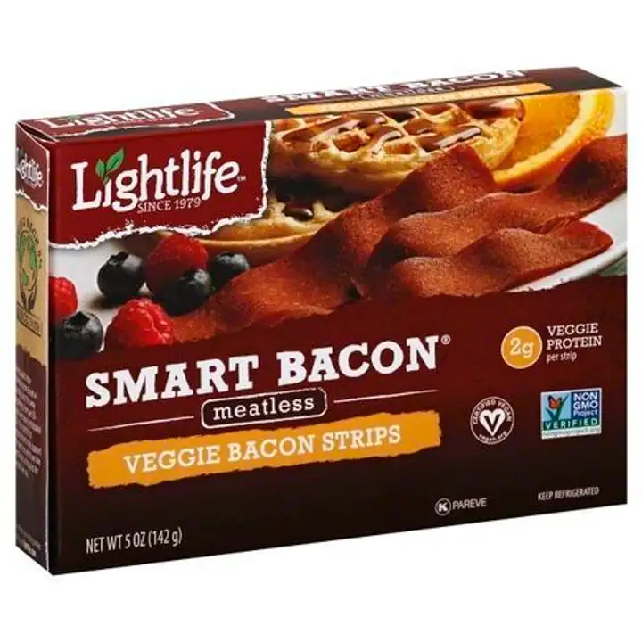 Order Lightlife Smart Bacon Bacon Strips, Veggie, Meatless - 5 Ounces food online from Whole Foods Co-Op Denfeld store, Duluth on bringmethat.com