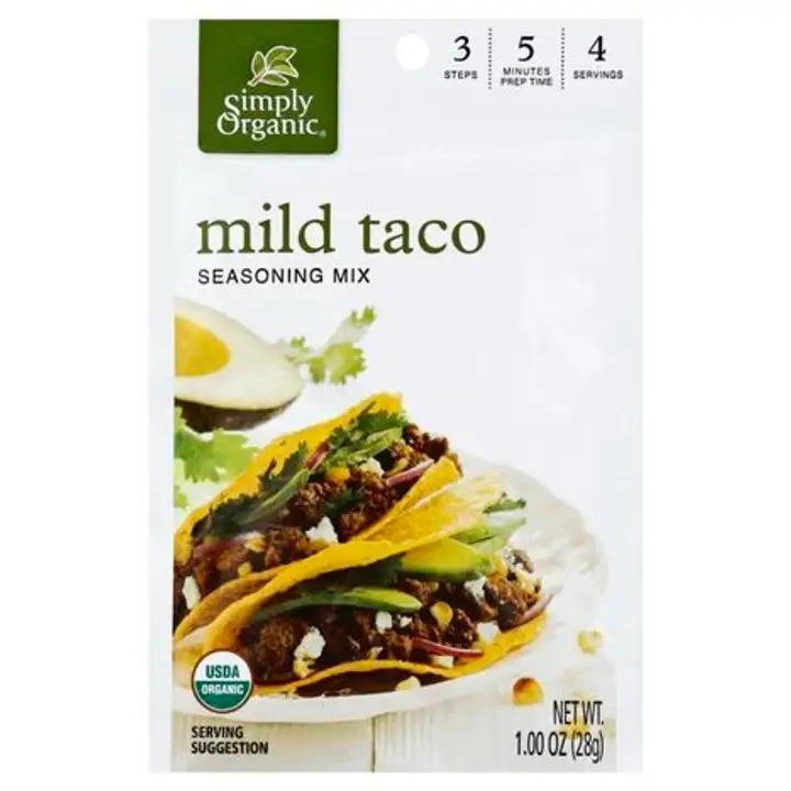 Order Simply Organic Seasoning Mix, Mild Taco - 1 Ounce food online from Whole Foods Co-Op Denfeld store, Duluth on bringmethat.com
