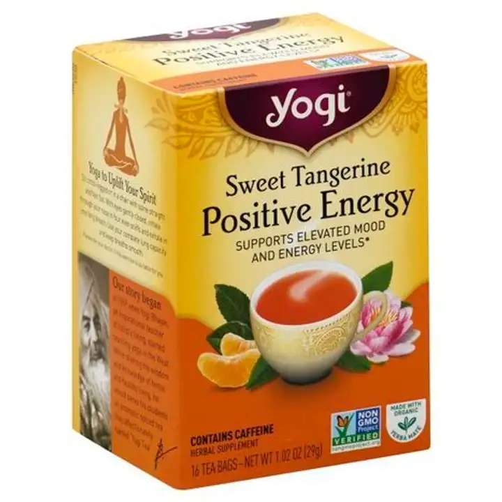 Order Yogi Tea, Positive Energy, Sweet Tangerine, Tea Bags - 16 Bags food online from Whole Foods Co-Op Denfeld store, Duluth on bringmethat.com