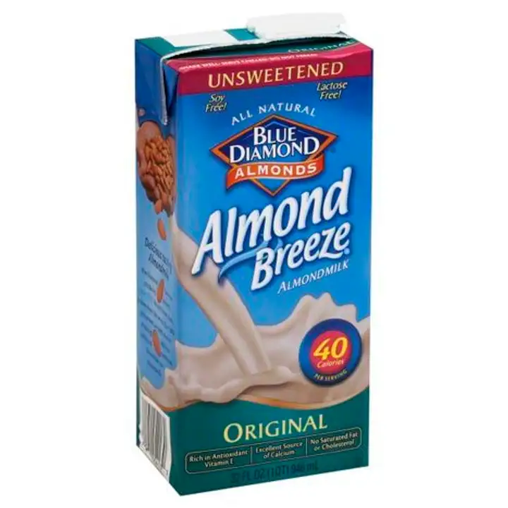 Order Blue Diamond Almond Milk, Original, Unsweetened - 32 Ounces food online from Holiday farms store, Roslyn Heights on bringmethat.com