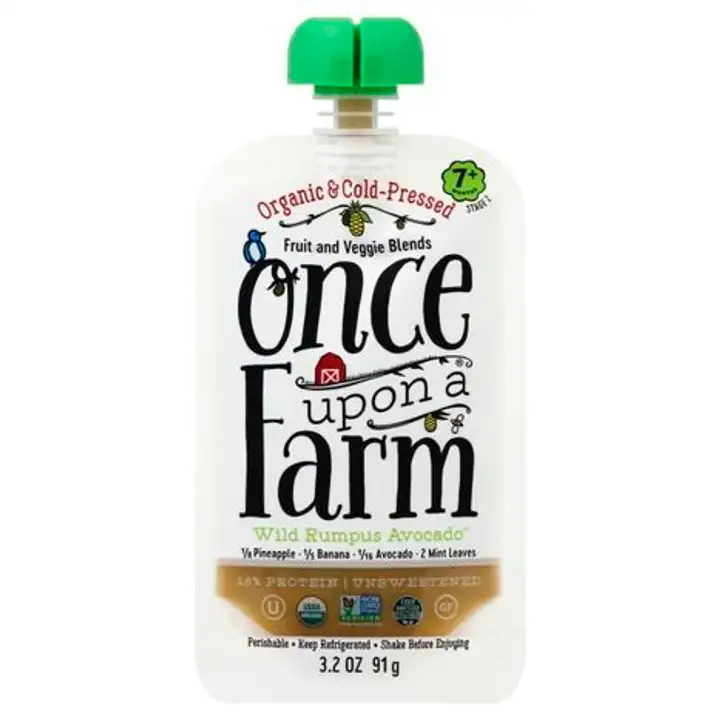 Order Once Upon a Farm Fruit & Veggie Blends, Wild Rumpus Avocado, Stage 2 (7+ Months - 3.2 Ounces food online from Whole Foods Co-Op Denfeld store, Duluth on bringmethat.com