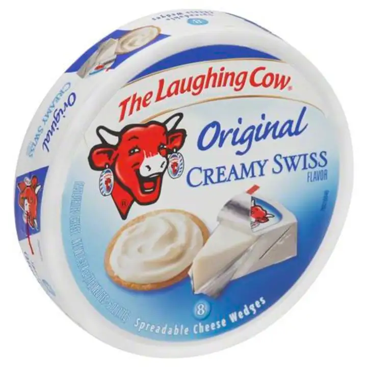 Order The Laughing Cow Spreadable Cheese Wedges, Creamy Swiss, Original - 6 Ounces food online from Novato Harvest Market store, Novato on bringmethat.com