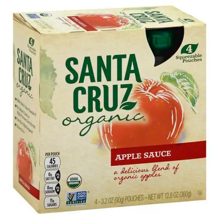 Order Santa Cruz Organic Apple Sauce - 4 Each food online from Whole Foods Co-Op Denfeld store, Duluth on bringmethat.com