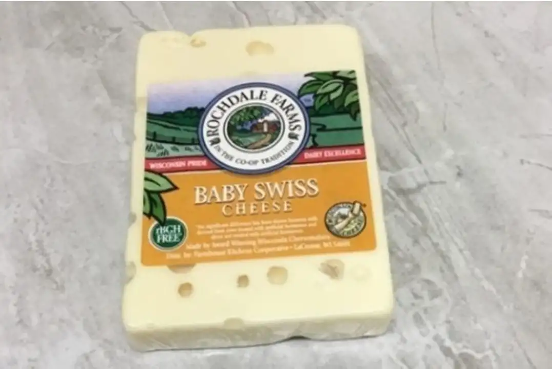 Order Rochdale Farms Baby Swiss Cheese food online from Whole Foods Co-Op Denfeld store, Duluth on bringmethat.com