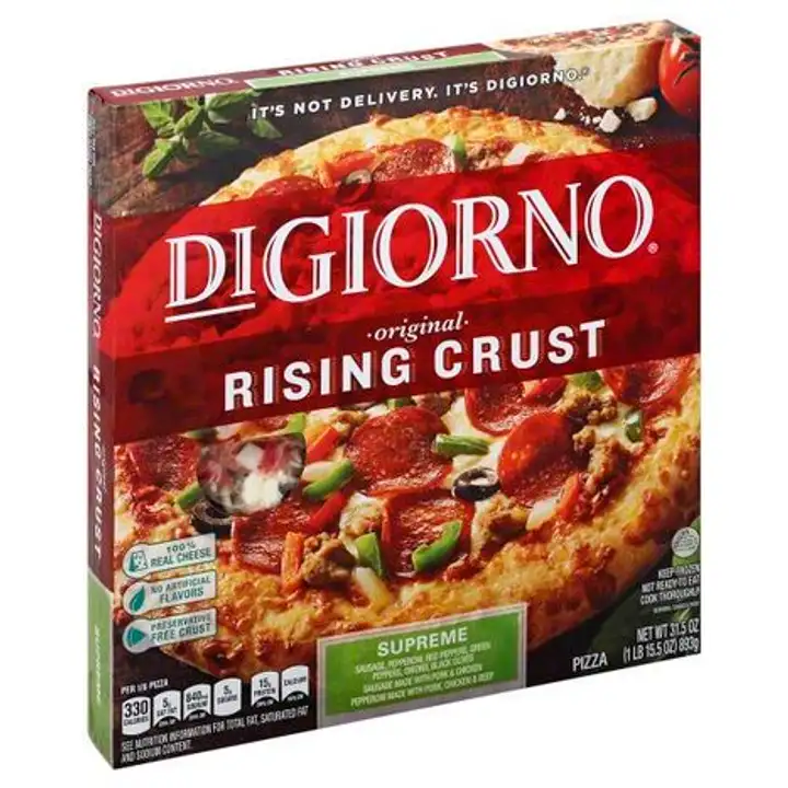 Order DiGiorno Pizza, Original Rising Crust, Supreme - 31.5 Ounces food online from Novato Harvest Market store, Novato on bringmethat.com