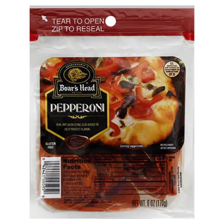 Order Boar's Head® Pepperoni - 6 Ounces food online from Holiday farms store, Roslyn Heights on bringmethat.com