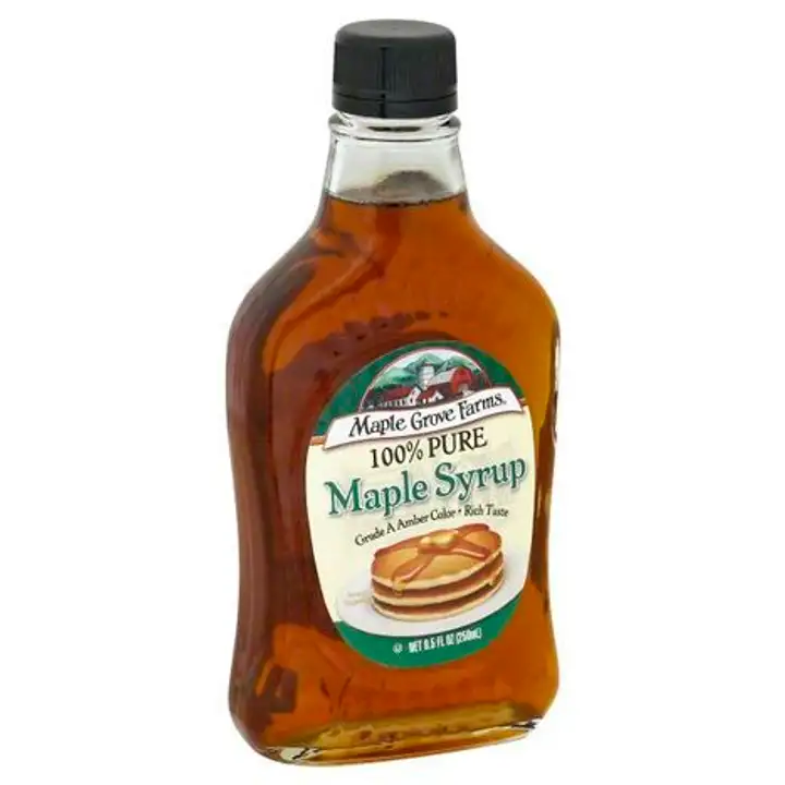 Order Maple Grove Farms Maple Syrup, 100% Pure - 8.5 Ounces food online from Holiday farms store, Roslyn Heights on bringmethat.com