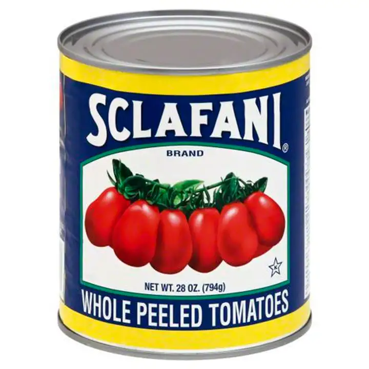 Order Sclafani Tomatoes, Whole, Peeled - 28 Ounces food online from Meats Supreme store, Brooklyn on bringmethat.com
