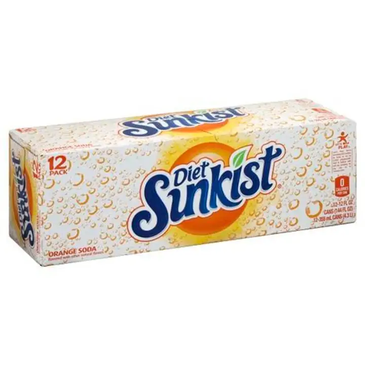 Order Sunkist Soda, Orange, Diet, 12 Pack - 12 Each food online from Holiday farms store, Roslyn Heights on bringmethat.com