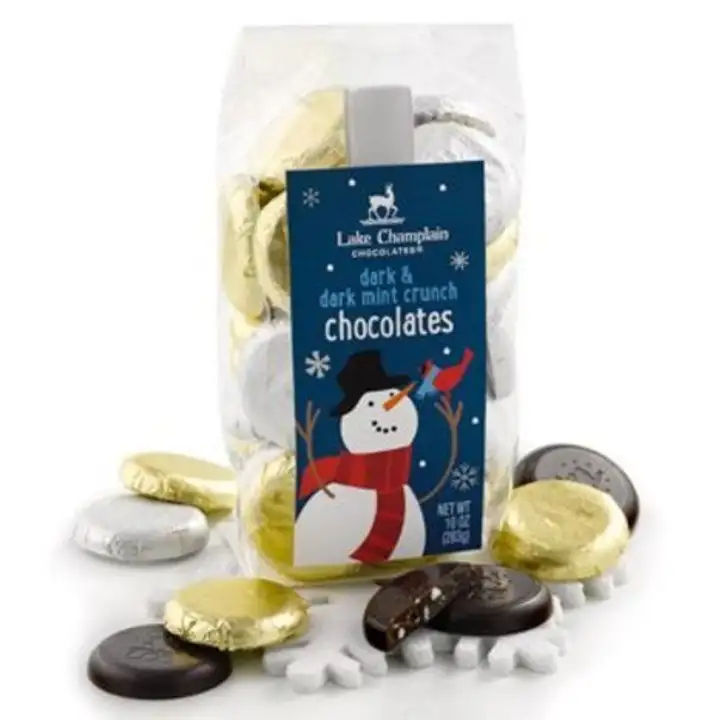 Order Lake Champlain Dark & Dark Mint Crunch Winter Chocolate Coins - 40 Count food online from Whole Foods Co-Op Denfeld store, Duluth on bringmethat.com