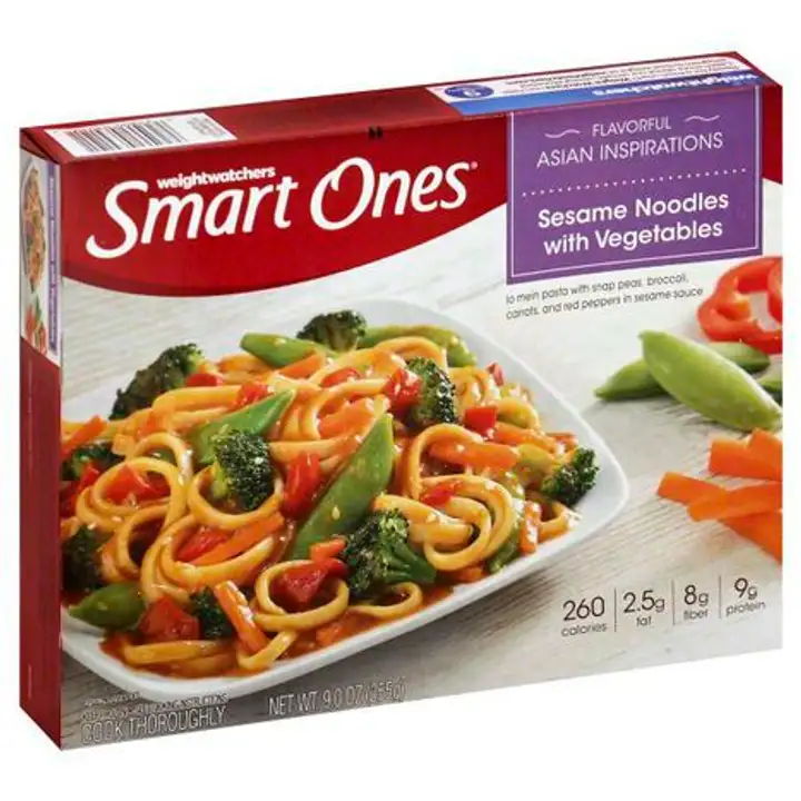 Order Smart Ones Flavorful Asian Inspirations Sesame Noodles with Vegetables - 9 Ounces food online from Holiday farms store, Roslyn Heights on bringmethat.com