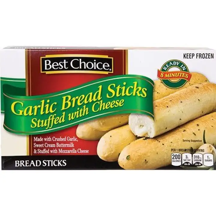 Order Best Choice Garlic Bread Sticks, Stuffed with Cheese food online from Fligner Market store, Lorain on bringmethat.com