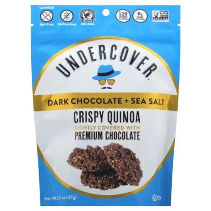 Order Undercover Crispy Quinoa, Dark Chocolate + Sea Salt - 2 Ounces food online from Holiday farms store, Roslyn Heights on bringmethat.com