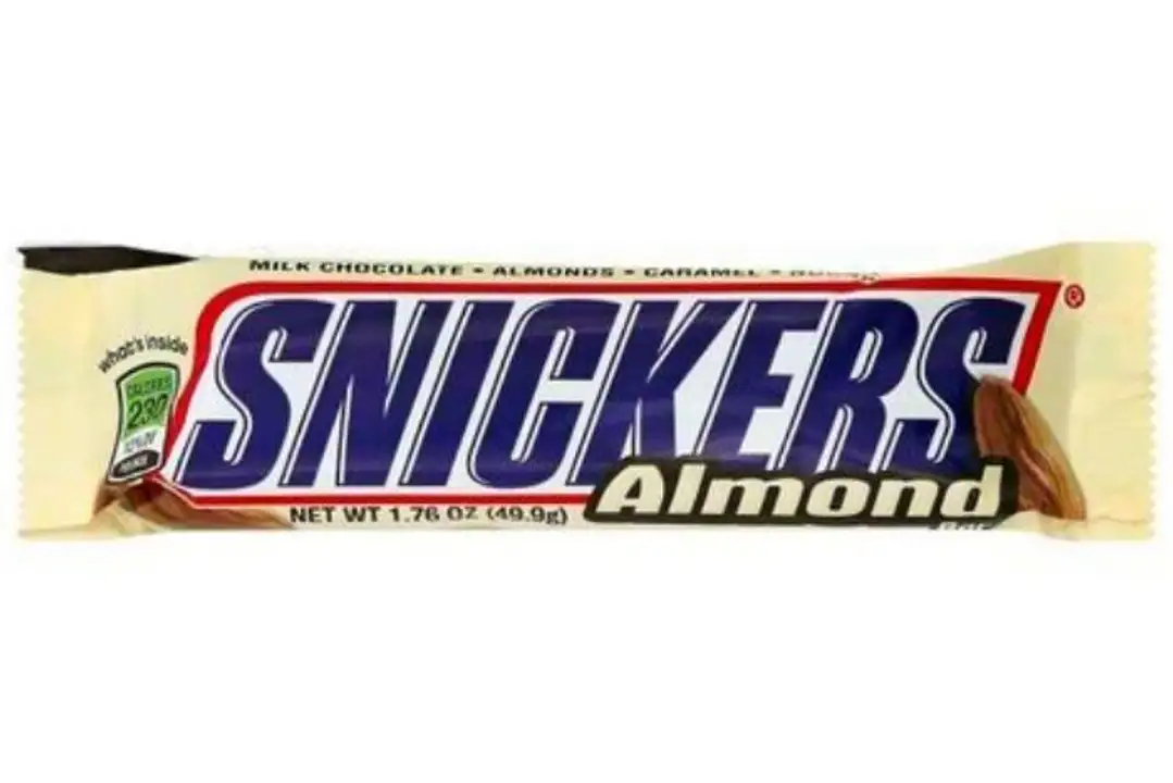 Order Snickers Candy Bar, Almond - 1.76 Ounces food online from Fligner Market store, Lorain on bringmethat.com
