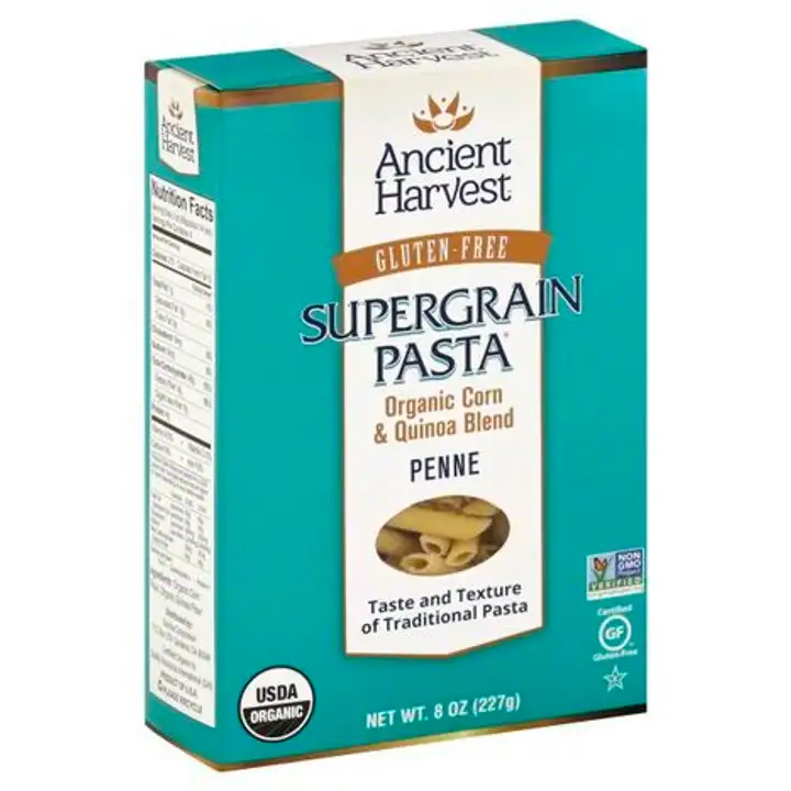 Order Ancient Harvest Penne, Gluten-Free, Organic Corn & Quinoa Blend - 8 Ounces food online from Whole Foods Co-Op Denfeld store, Duluth on bringmethat.com