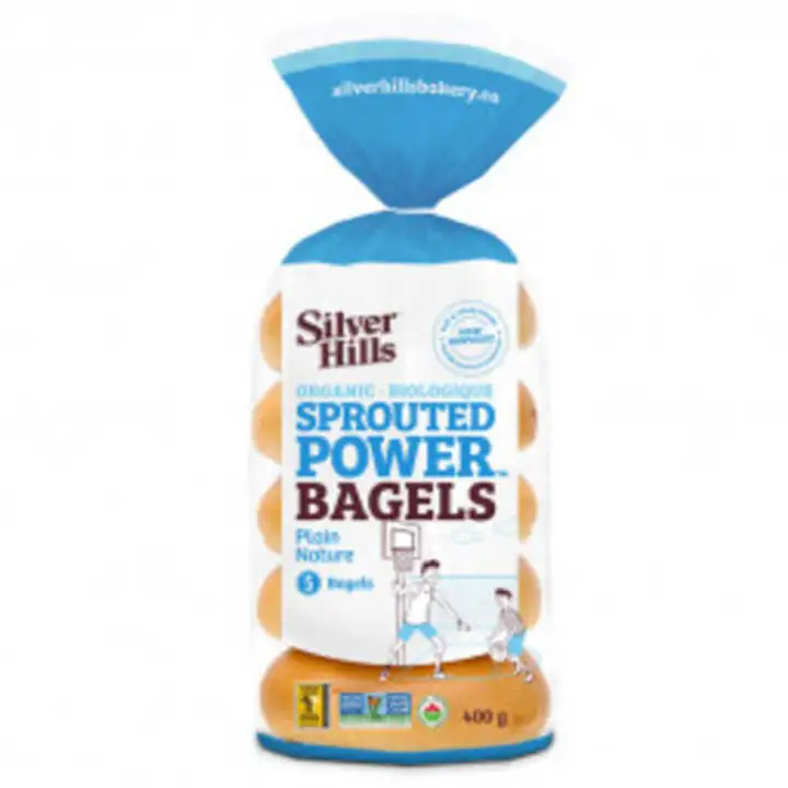 Order Silver Hills Bagels, Organic Sprouted Power, Plain - 5 Count food online from Whole Foods Co-Op Denfeld store, Duluth on bringmethat.com