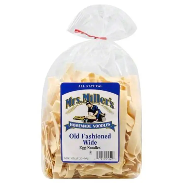Order Mrs Millers Egg Noodles, Old Fashioned Wide - 16 Ounces food online from Whole Foods Co-Op Denfeld store, Duluth on bringmethat.com
