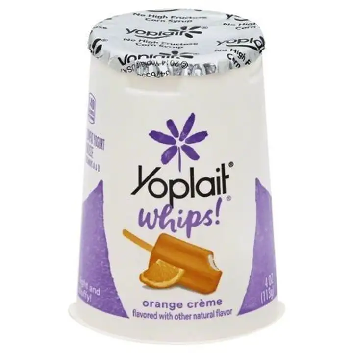Order Yoplait Whips! Yogurt, Lowfat, Mousse, Orange Creme Flavored - 4 Ounces food online from Holiday farms store, Roslyn Heights on bringmethat.com