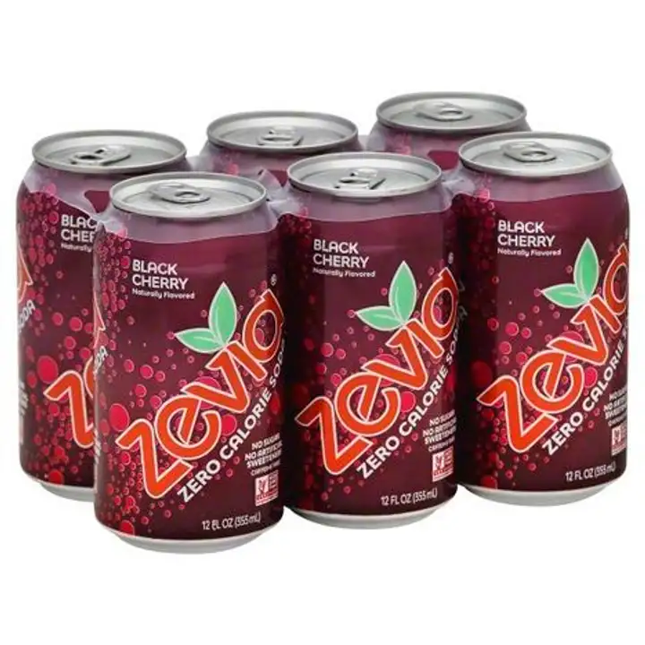 Order Zevia Soda, Zero Calorie, Black Cherry - 6 Each food online from Whole Foods Co-Op Denfeld store, Duluth on bringmethat.com