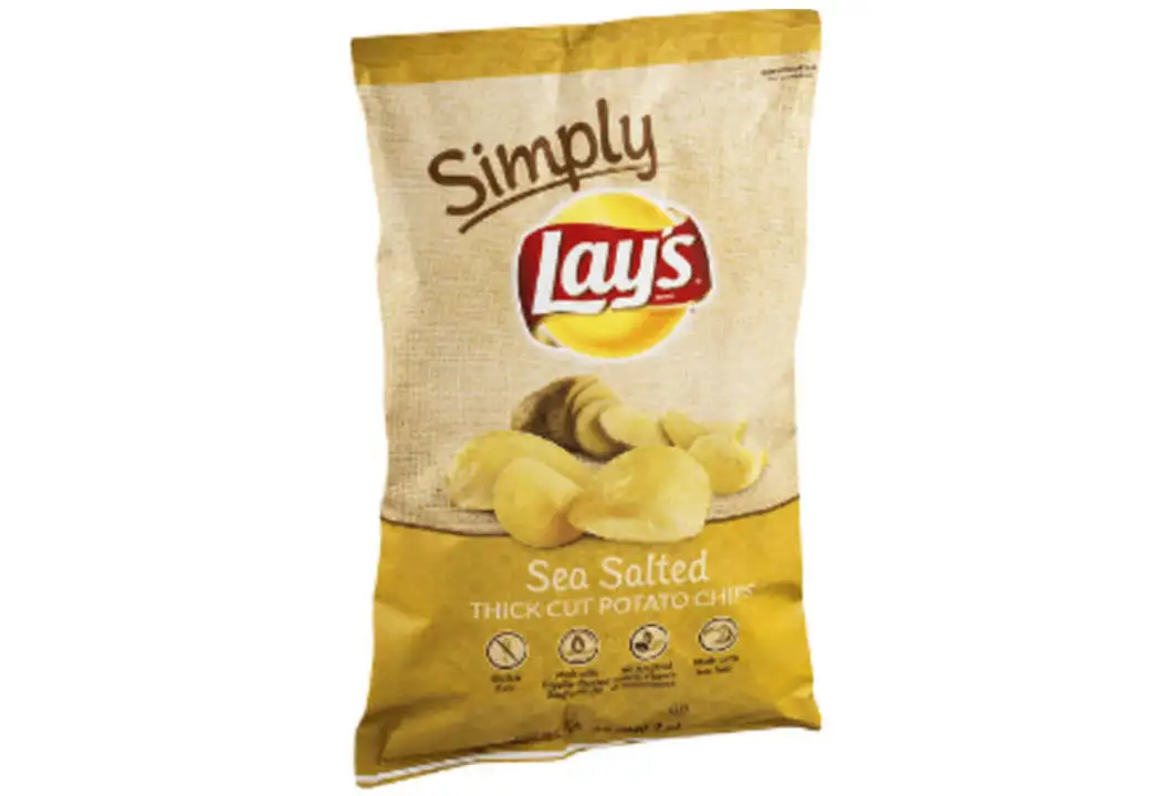 Order Lays Potato Chips, Sea Salted, Thick Cut - 9 Ounces food online from Holiday farms store, Roslyn Heights on bringmethat.com