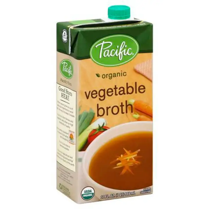 Order Pacific Organic Broth, Vegetable - 32 Ounces food online from Novato Harvest Market store, Novato on bringmethat.com