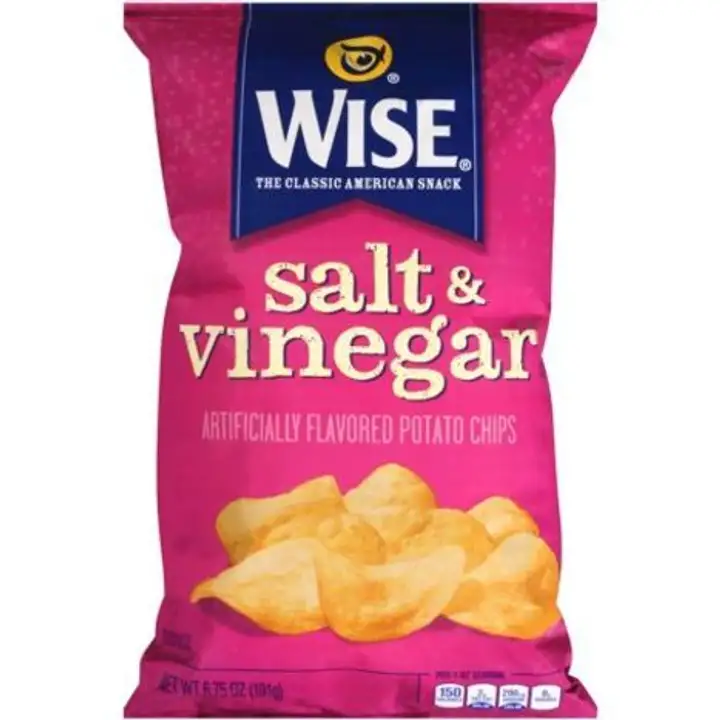 Order Wise Salt & Vinegar Potato Chips - 6.5 Ounces food online from Fligner Market store, Lorain on bringmethat.com