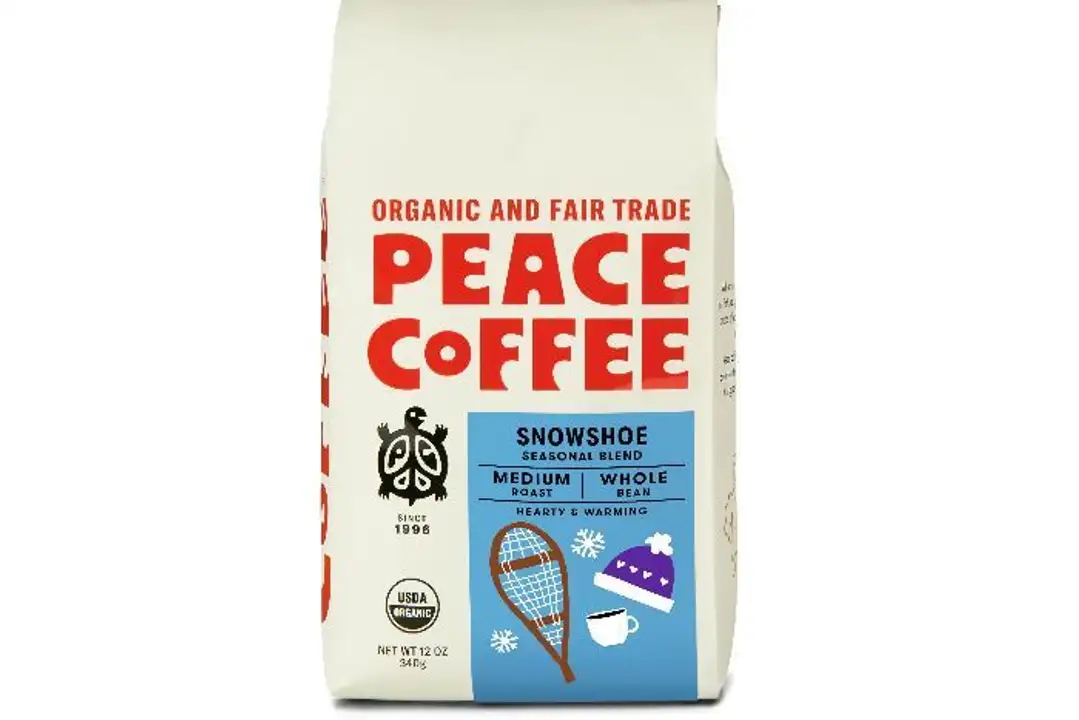 Order Peace Coffee Snowshoe Organic Whole Coffee - 12 Ounces food online from Whole Foods Co-Op Denfeld store, Duluth on bringmethat.com