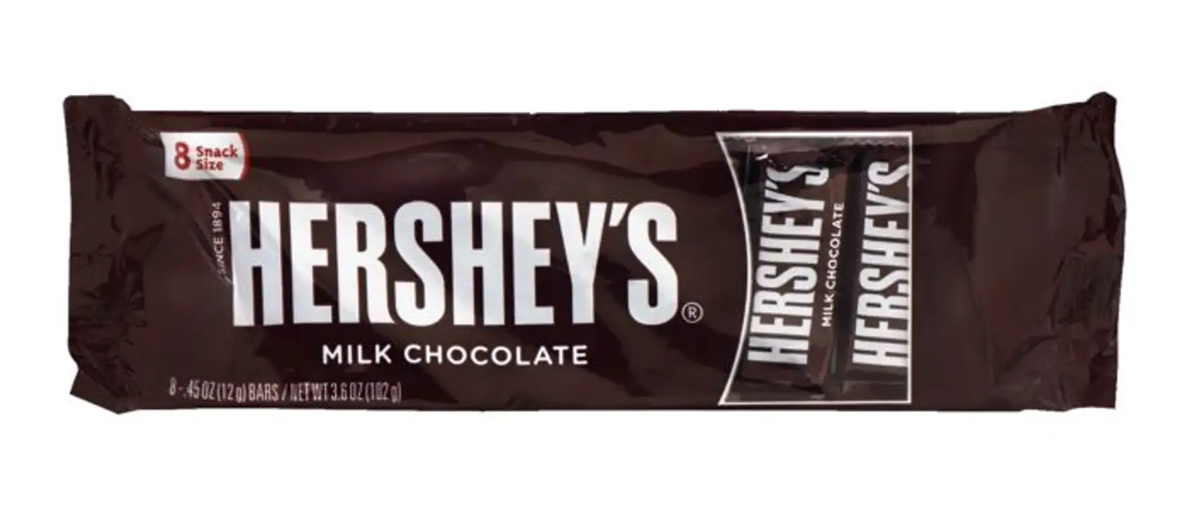 Order Hersheys Milk Chocolate, Snack Size Bars - 3.6 Ounces food online from Holiday farms store, Roslyn Heights on bringmethat.com