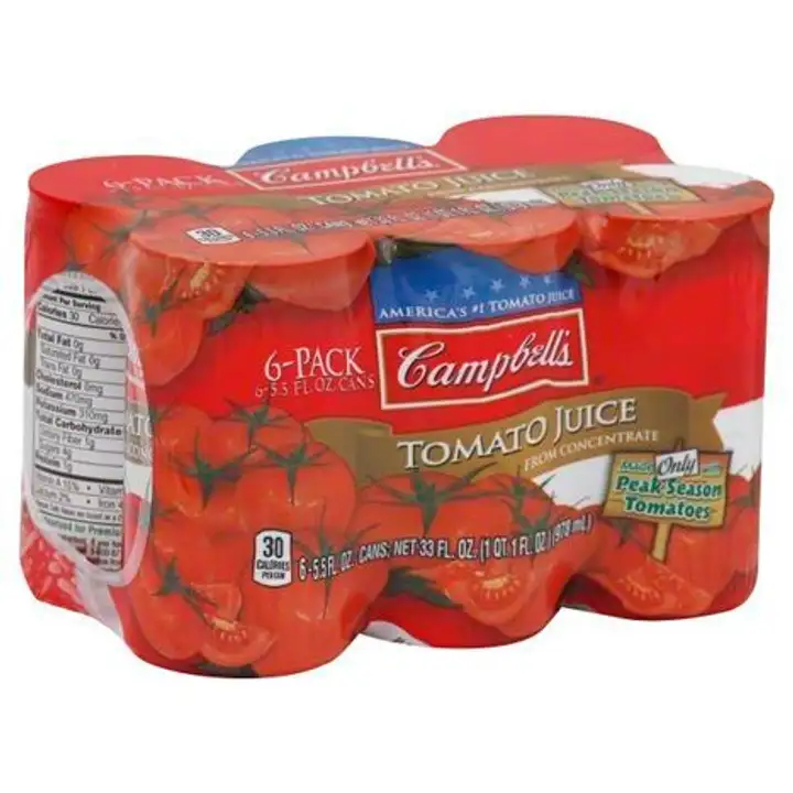 Order Campbells Juice, Tomato - 5.5 Ounces (Pack of 6) food online from Novato Harvest Market store, Novato on bringmethat.com